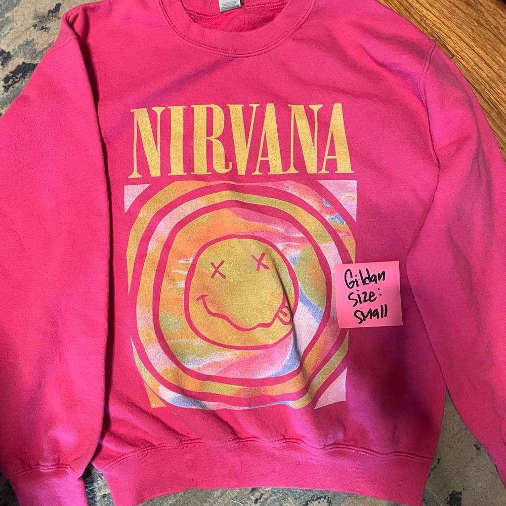 Gildan Pink Nirvana Sweatshirt